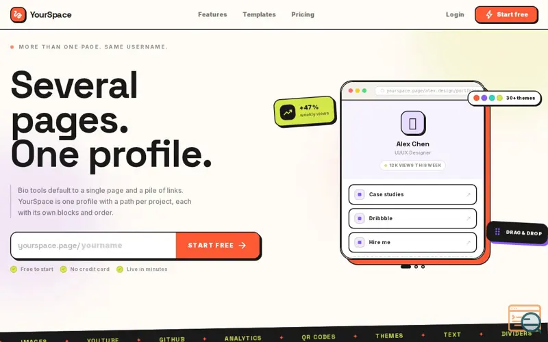 Screenshot of YourSpace