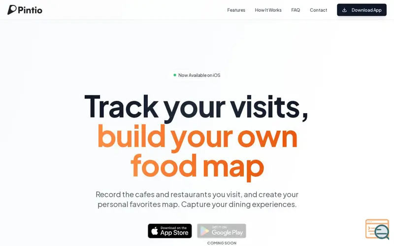Screenshot of Pintio - Food Map & Tracker