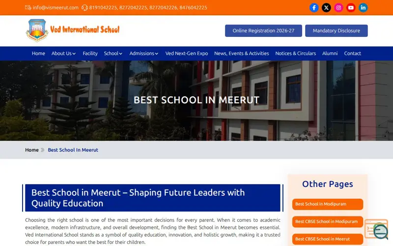 Screenshot of Best School in Meerut