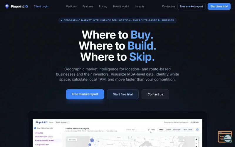 Screenshot of PinpointIQ