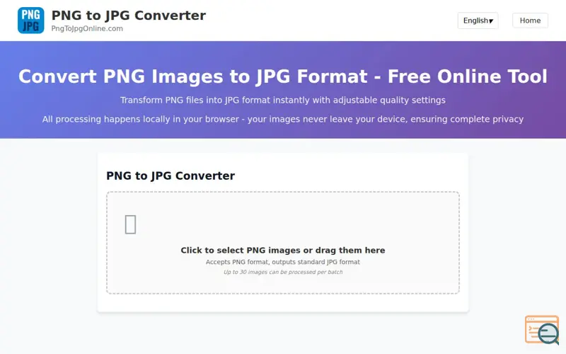 Screenshot of PNG to JPG Converter
