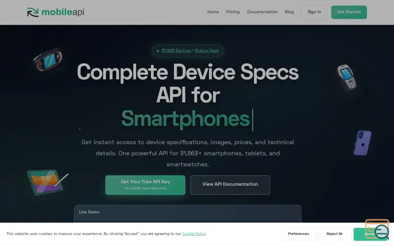 Screenshot of MobileAPI.dev, a launch using Alibaba Cloud