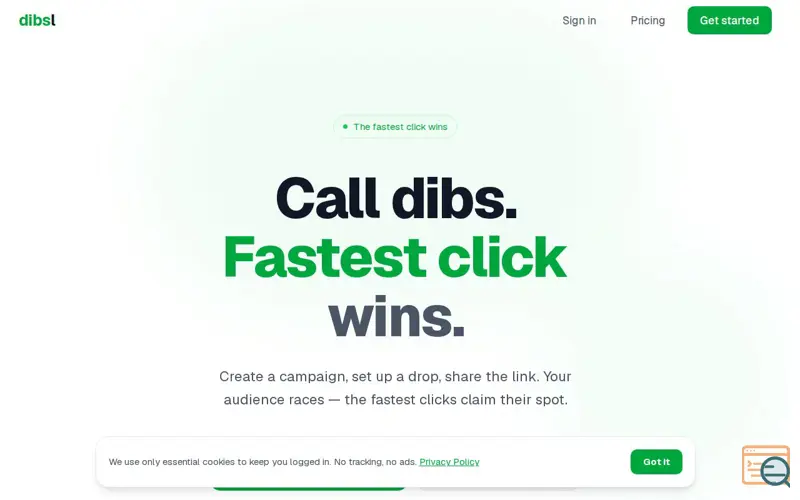 Screenshot of dibsl