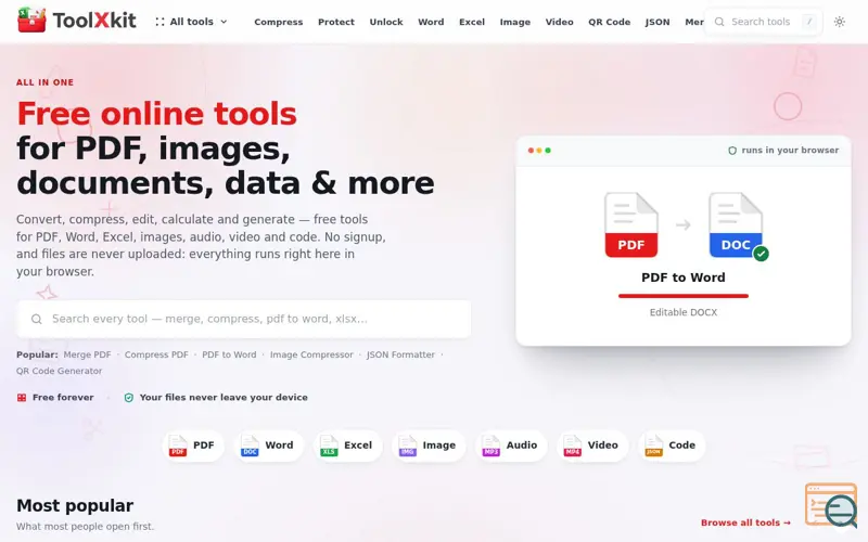 Screenshot of ToolXkit