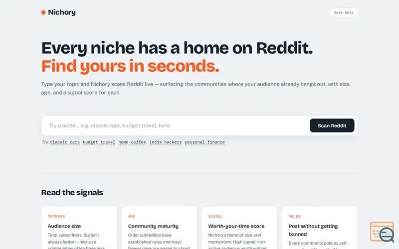 Screenshot of Nichory