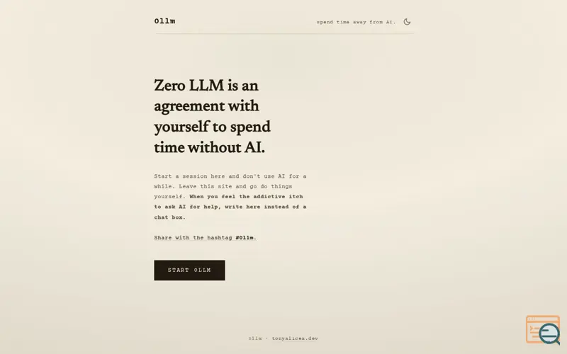 Screenshot of 0llm