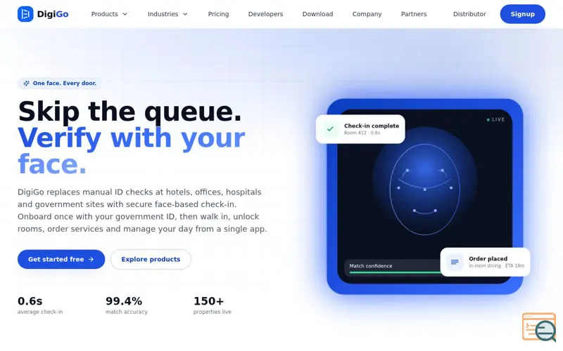Screenshot of DigiGo