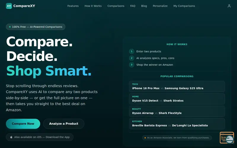 Screenshot of CompareXY