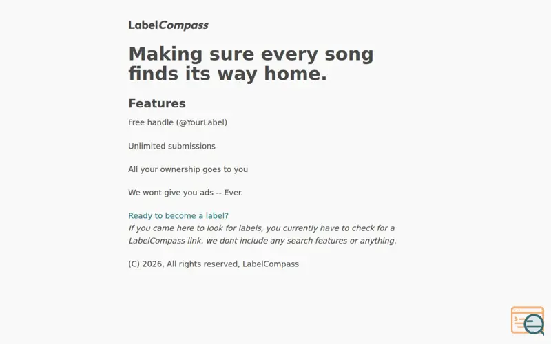 Screenshot of Labelcompass