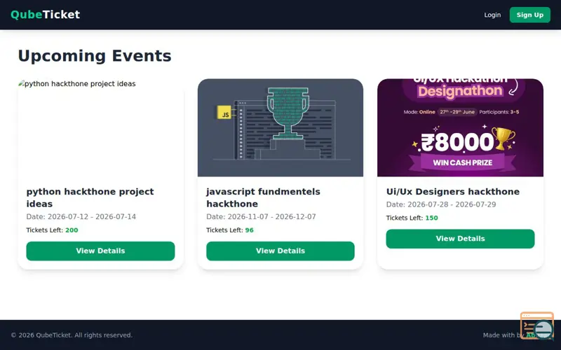 Screenshot of Event-Ticket-mangment-system
