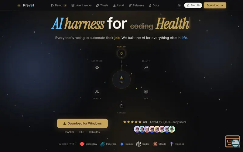 Screenshot of Prevail