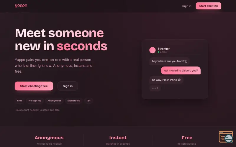 Screenshot of Yappo