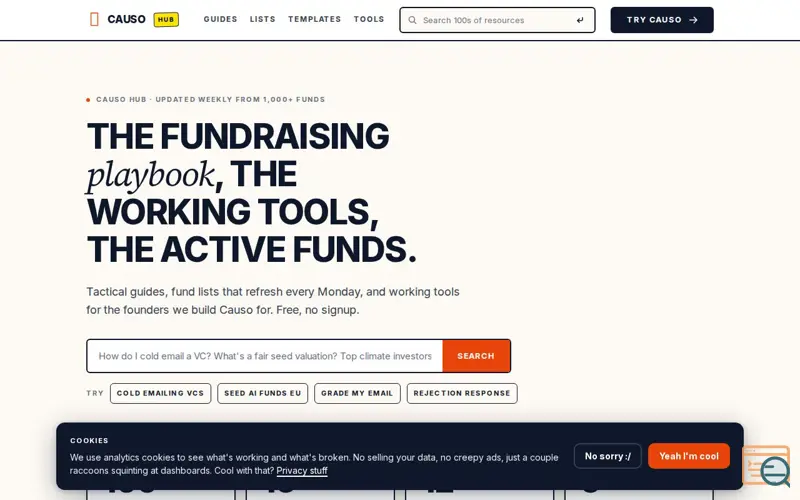 Screenshot of Causo Hub