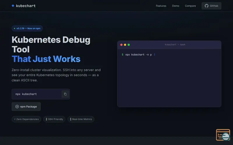 Screenshot of Kubechart
