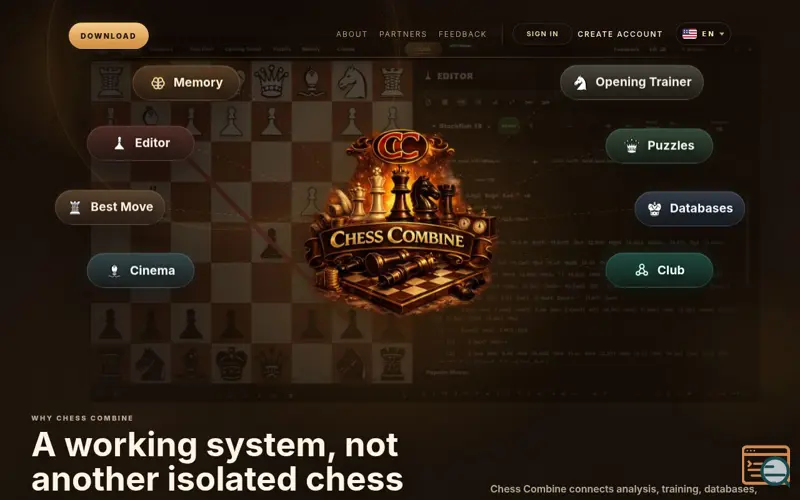 Screenshot of ChessCombine