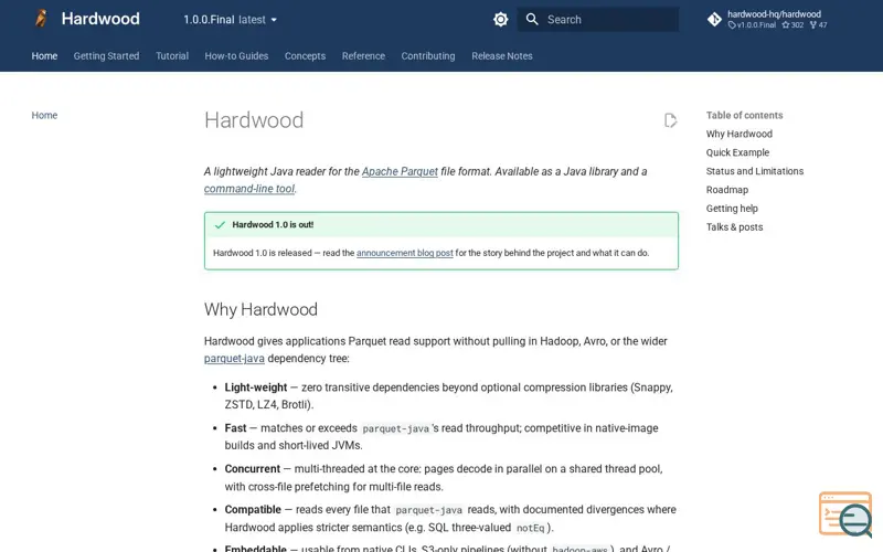 Screenshot of Hardwood
