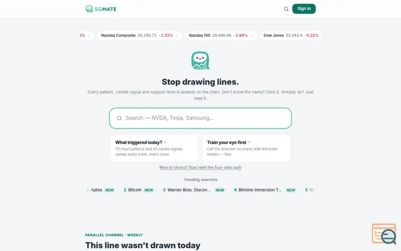 Screenshot of SQMATE