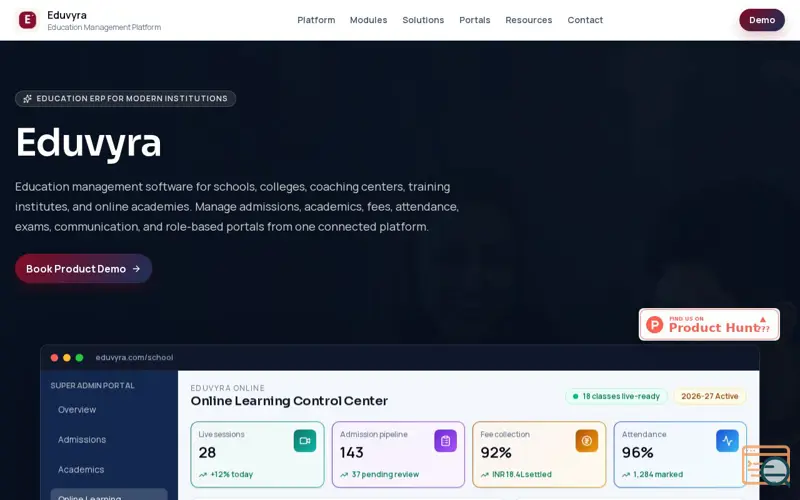 Screenshot of Eduvyra