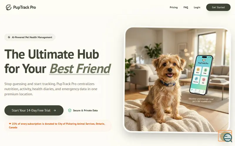 Screenshot of PupTrack Pro