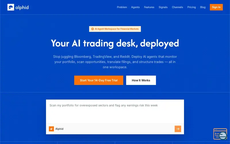 Screenshot of Alphid AI