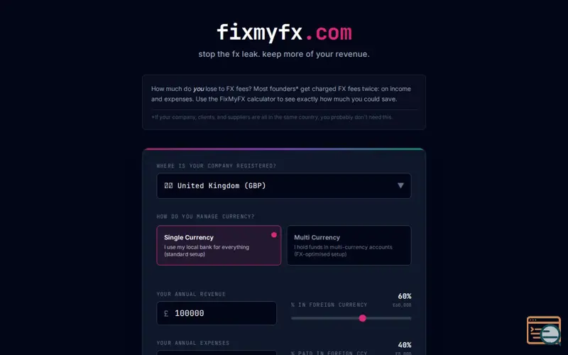 Screenshot of Fixmyfx