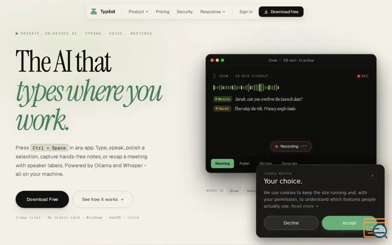 Screenshot of Typilot