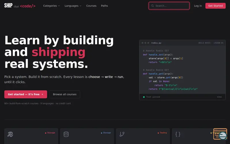 Screenshot of ShipThatCode, a launch using 20i