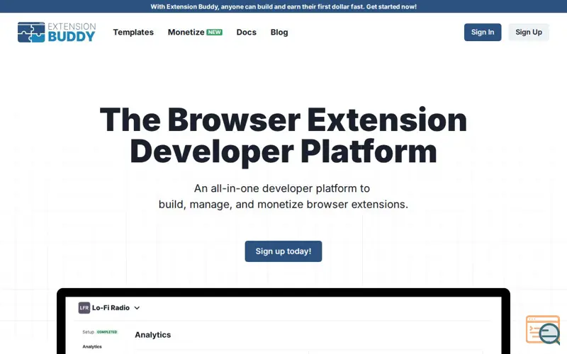 Screenshot of Extension Buddy