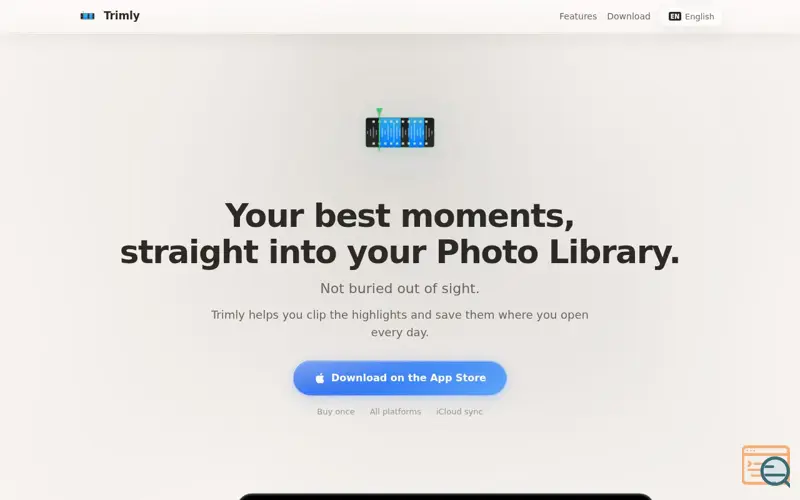 Screenshot of Trimly: Powerful and handy video clipper