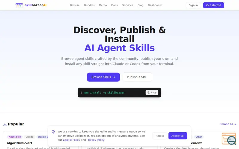 Screenshot of SkillBazaarAI