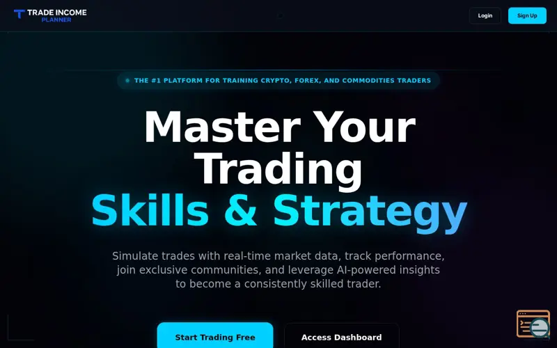 Screenshot of Trade Income Planner