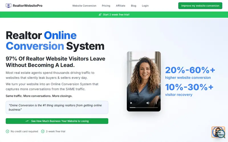 Screenshot of RealtorWebsitePro