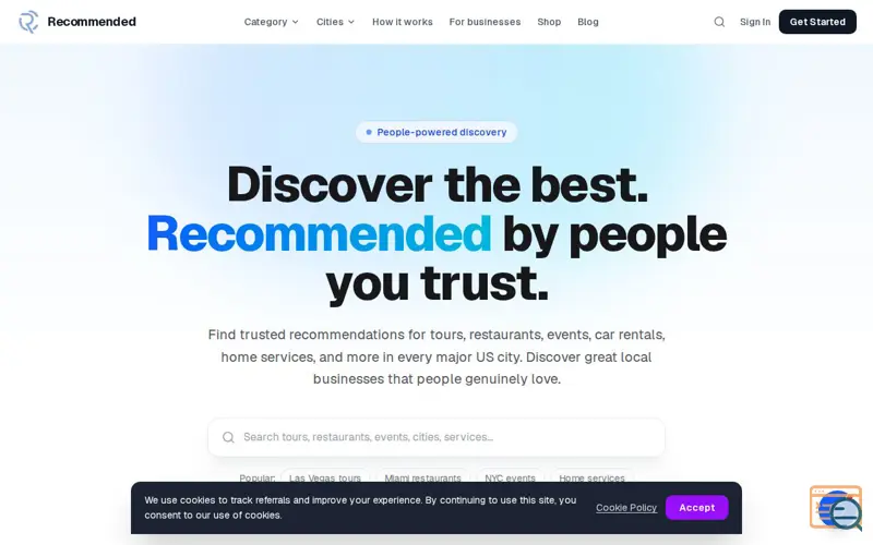 Screenshot of Recommended App