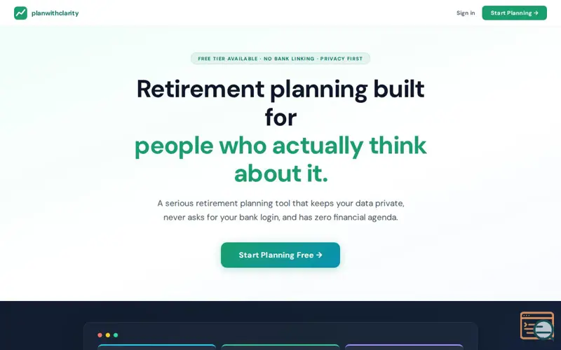 Screenshot of planwithclarity.app