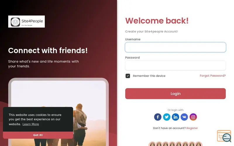 Screenshot of Site4People