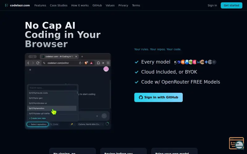Screenshot of codelazr.com