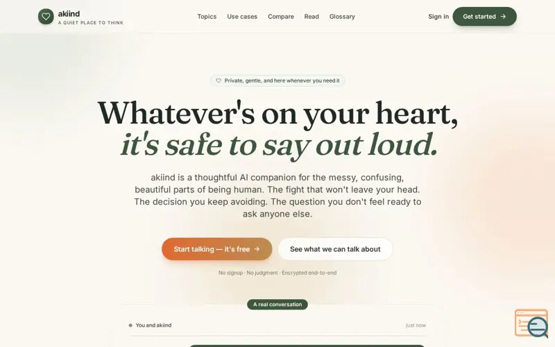 Screenshot of akiind