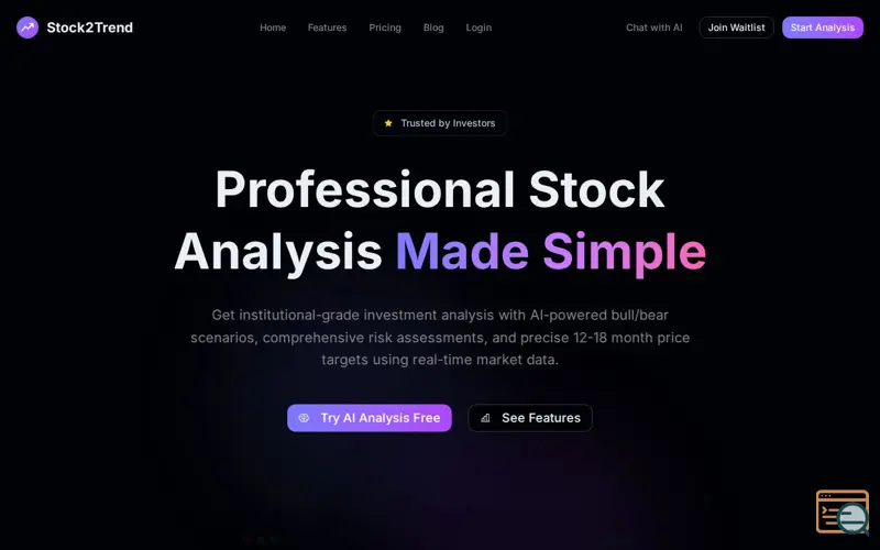 Screenshot of Stock2Trend