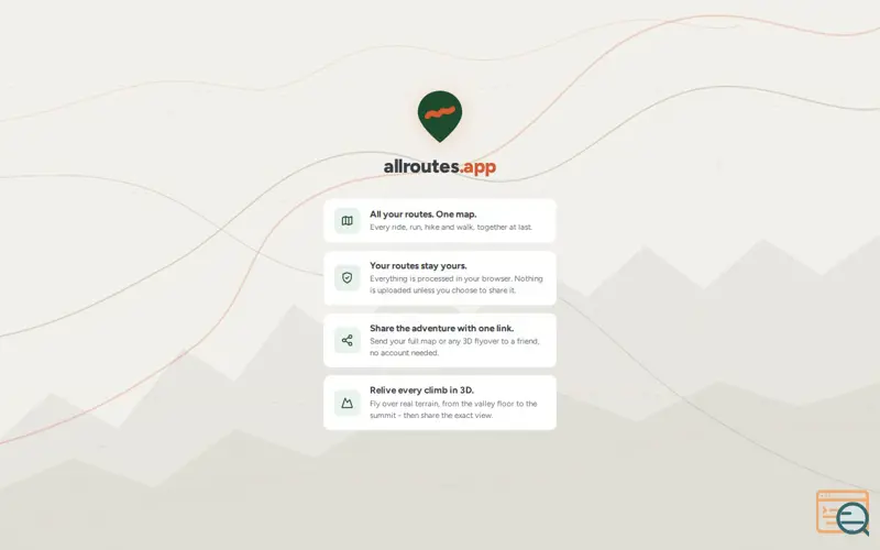 Screenshot of allroutes.app
