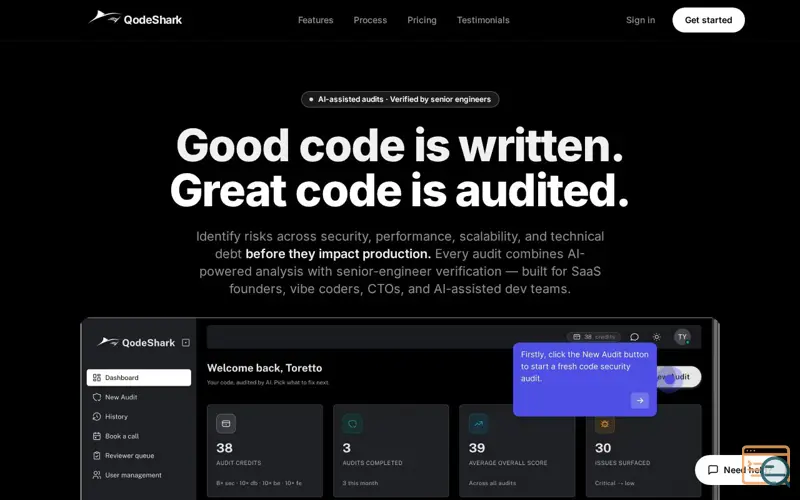 Screenshot of QodeShark