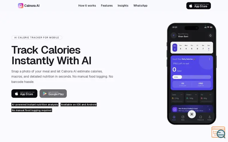 Screenshot of Calnora AI