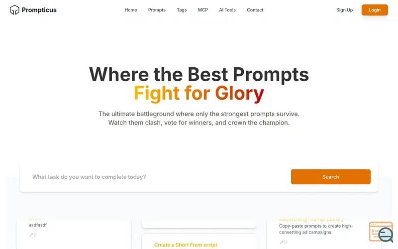 Screenshot of Promptic
