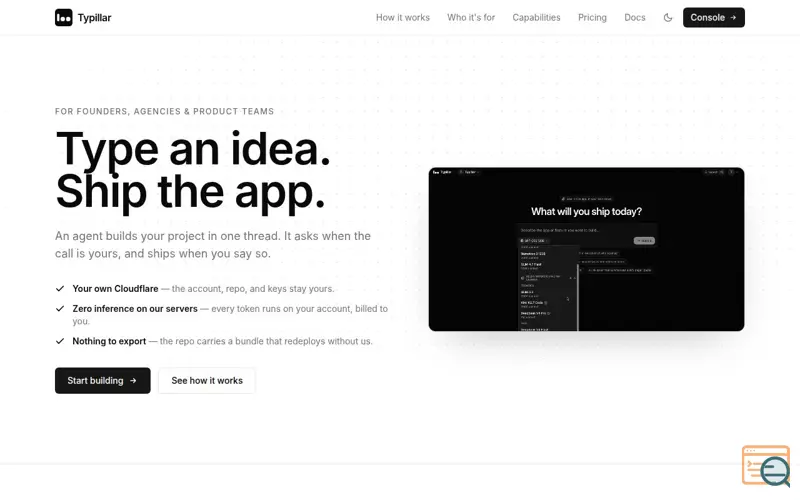 Screenshot of Typillar