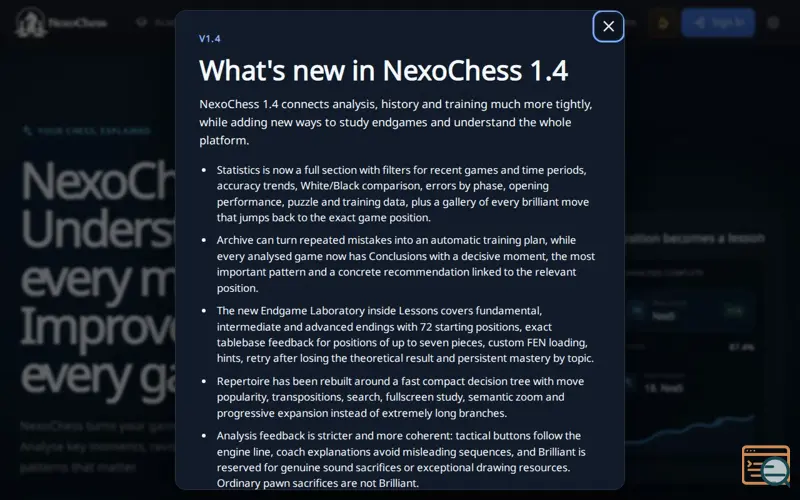 Screenshot of NexoChess