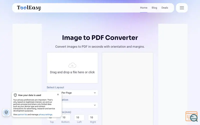Screenshot of Image to PDF Converter