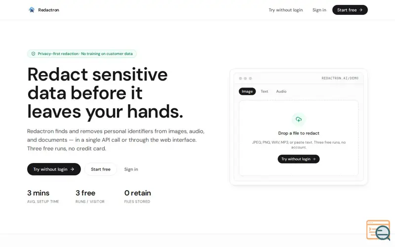 Screenshot of Redactron