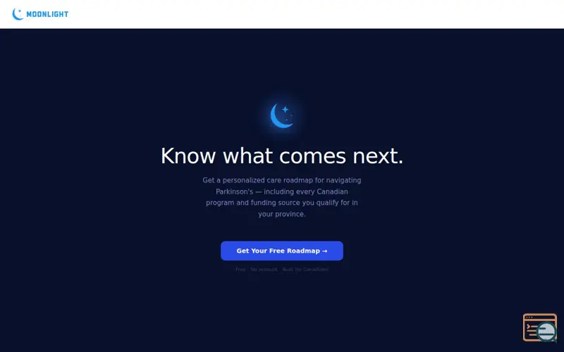 Screenshot of Moonlight - Caregiver Roadmap