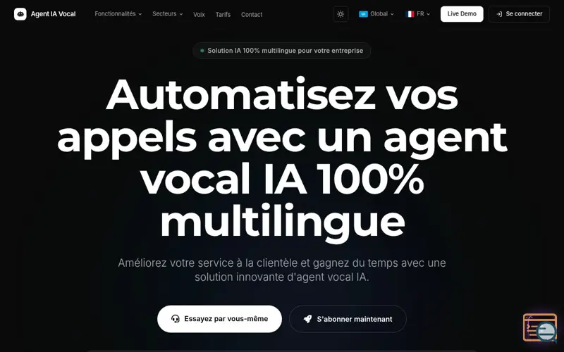 Screenshot of Agent IA Vocal