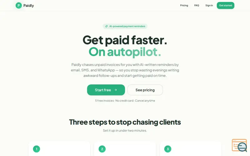 Screenshot of Get Paid Faster
