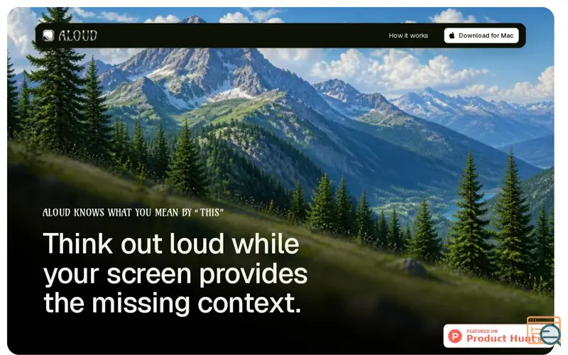 Screenshot of Aloud